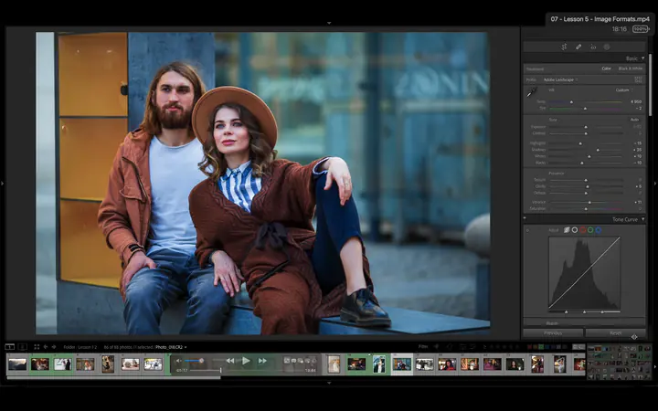 Обробка фотосесії в Lightroom на уроці